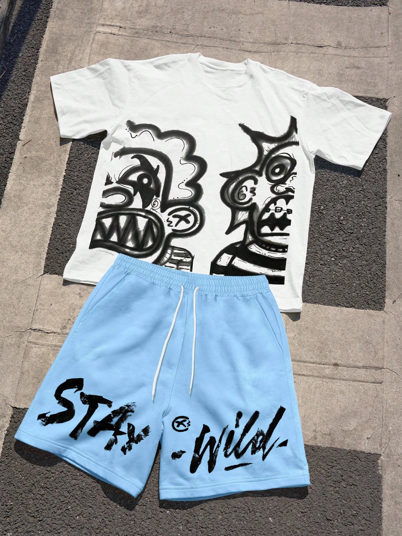 Street Fashion Summer 2026 - 2026 Summer New Men's Short-Sleeved Set