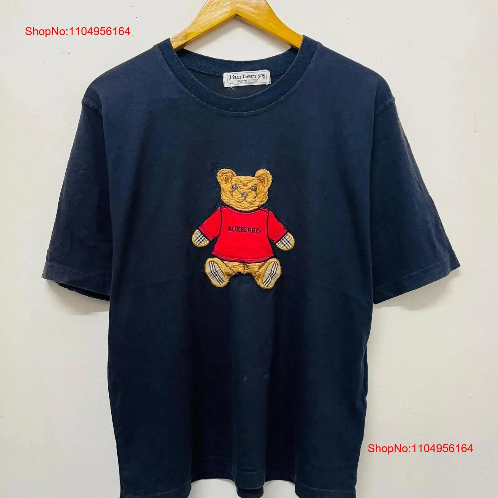 Street Fashion In London - Vintage 90s Burberrys Bear T Shirt