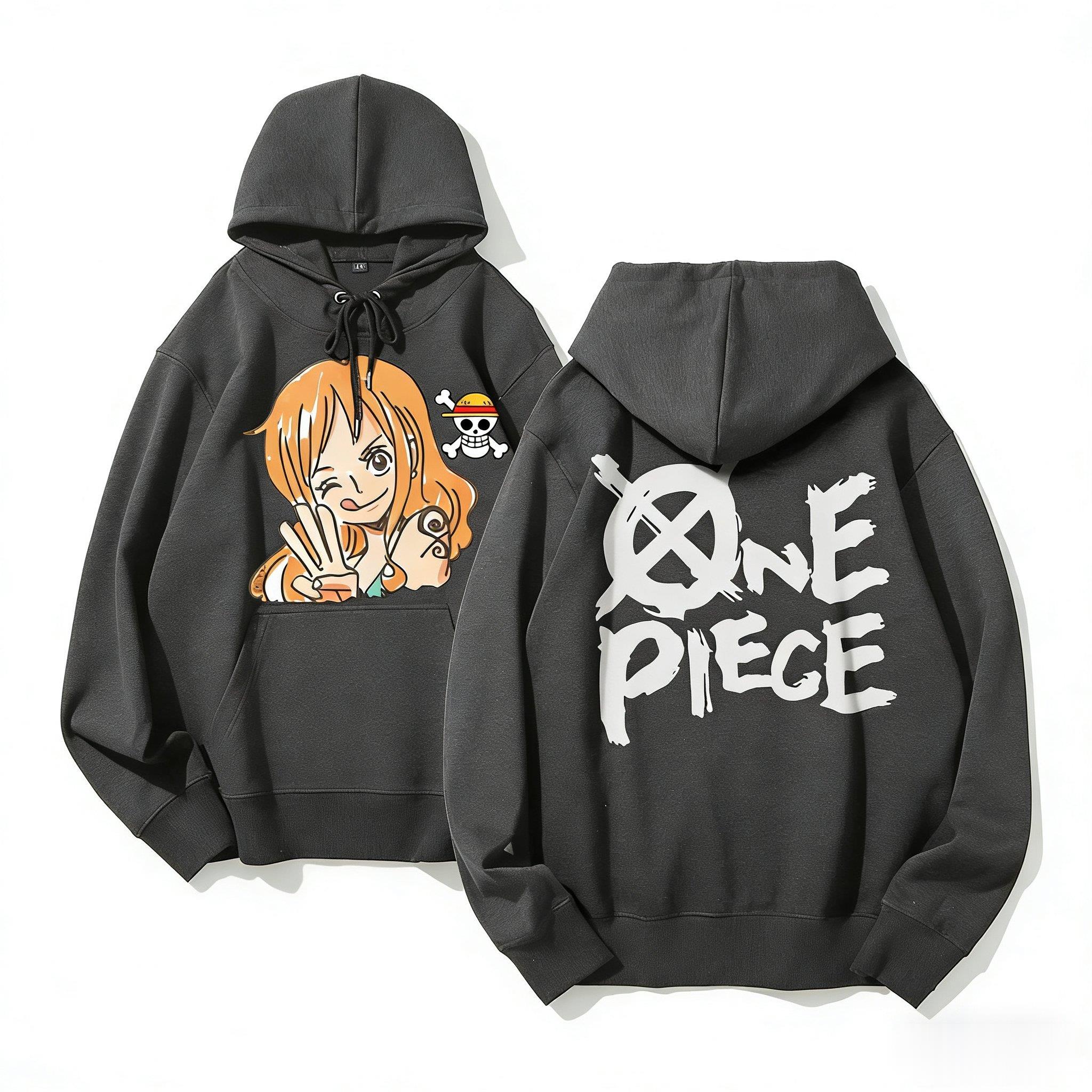 Graphic Hoodie Streetwear - One Piece Nami Anime Hoodie Men