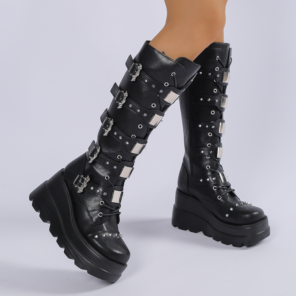 Street Fashion Lady - New Ladies Goth Platform Boots Fashion