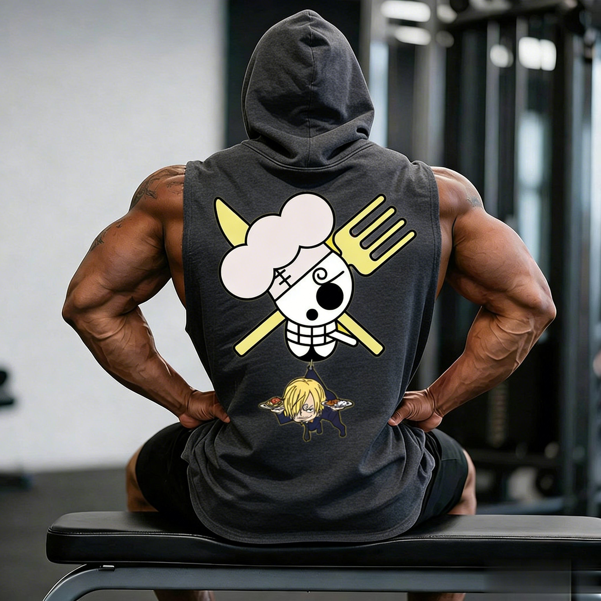 Graphic Hoodie Streetwear - Men's Tank Top One Piece Sleeveless