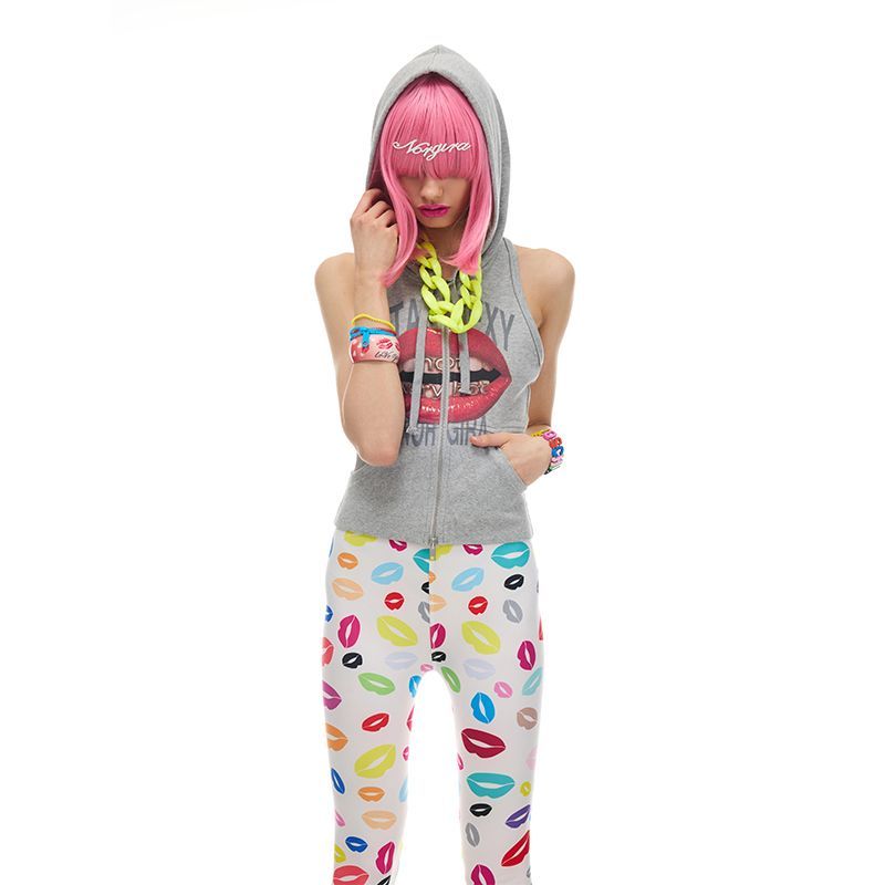 Graphic Hoodie Streetwear - Y2K Halter Hoodie Tank Top with
