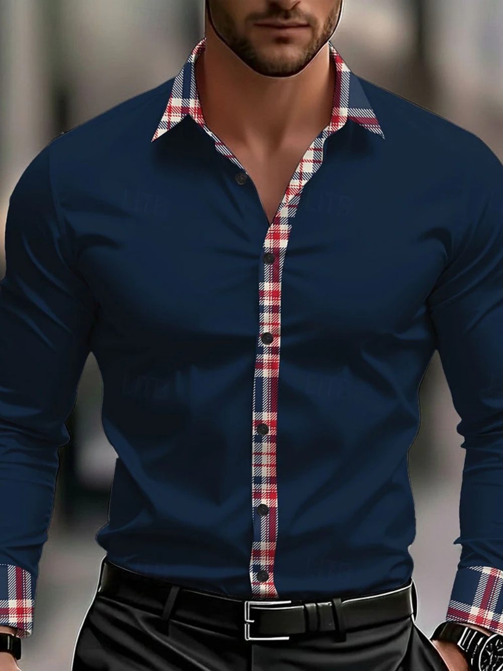 Men's Business Casual Long Sle - Street Fashion Events 리뷰 및 가격
