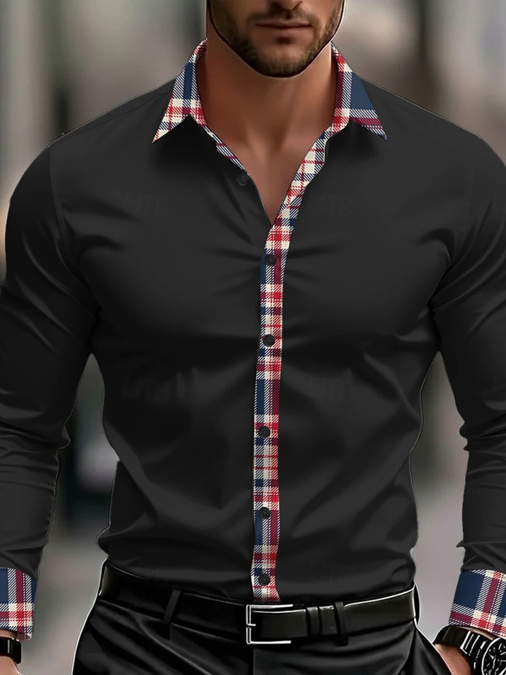 Men's Business Casual Long Sle - Street Fashion Events 리뷰 및 가격