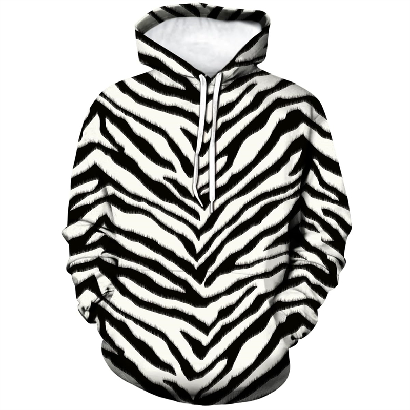 Men's Fashion Leopard Zebra 3D - Graphic Hoodie Streetwear 리뷰 및 가격