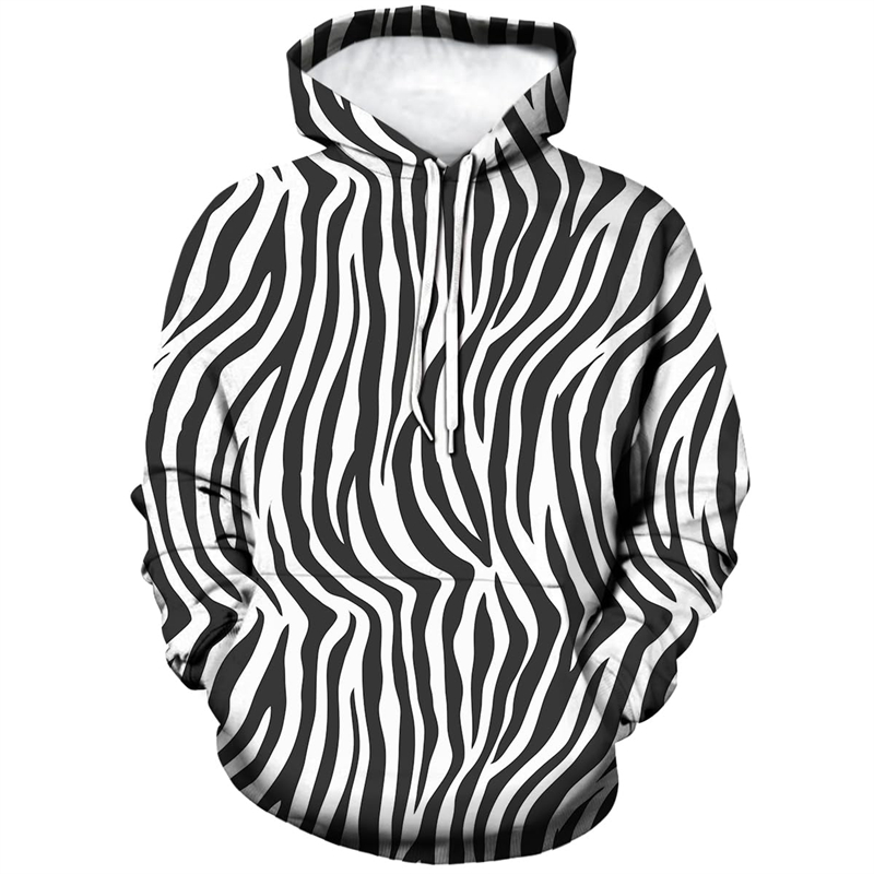Men's Fashion Leopard Zebra 3D - Graphic Hoodie Streetwear 리뷰 및 가격