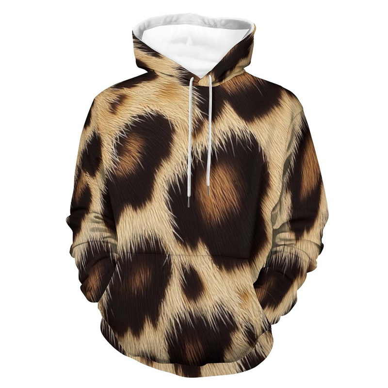 Men's Fashion Leopard Zebra 3D - Graphic Hoodie Streetwear 리뷰 및 가격