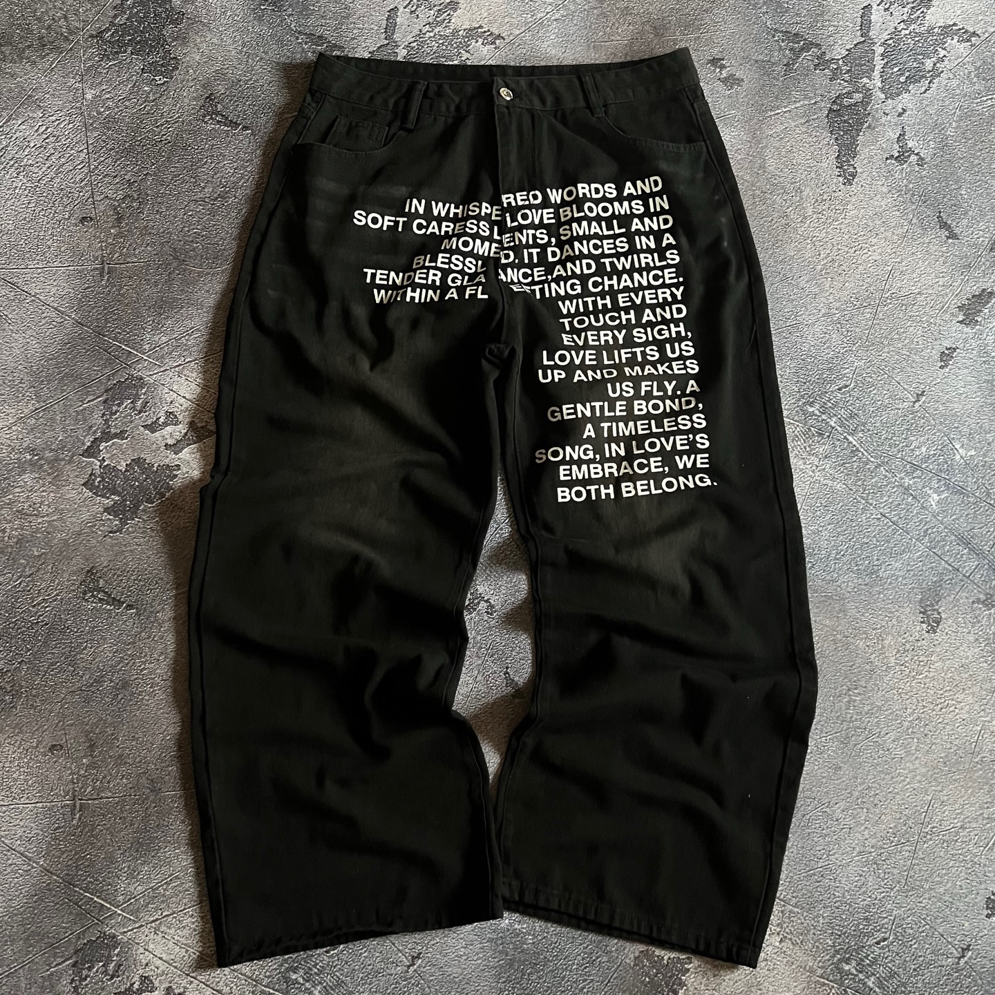 American Pattern Letter Jeans  - Street Fashion China 리뷰 및 가격