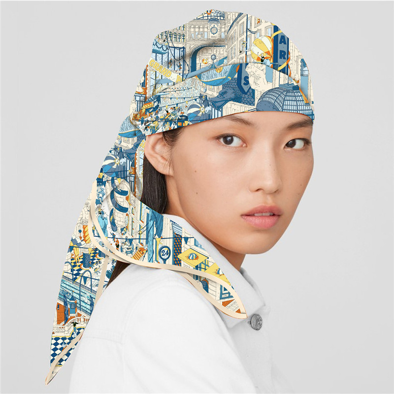 Silk Scarf Women City Street P - Street Fashion Hijab 리뷰 및 가격