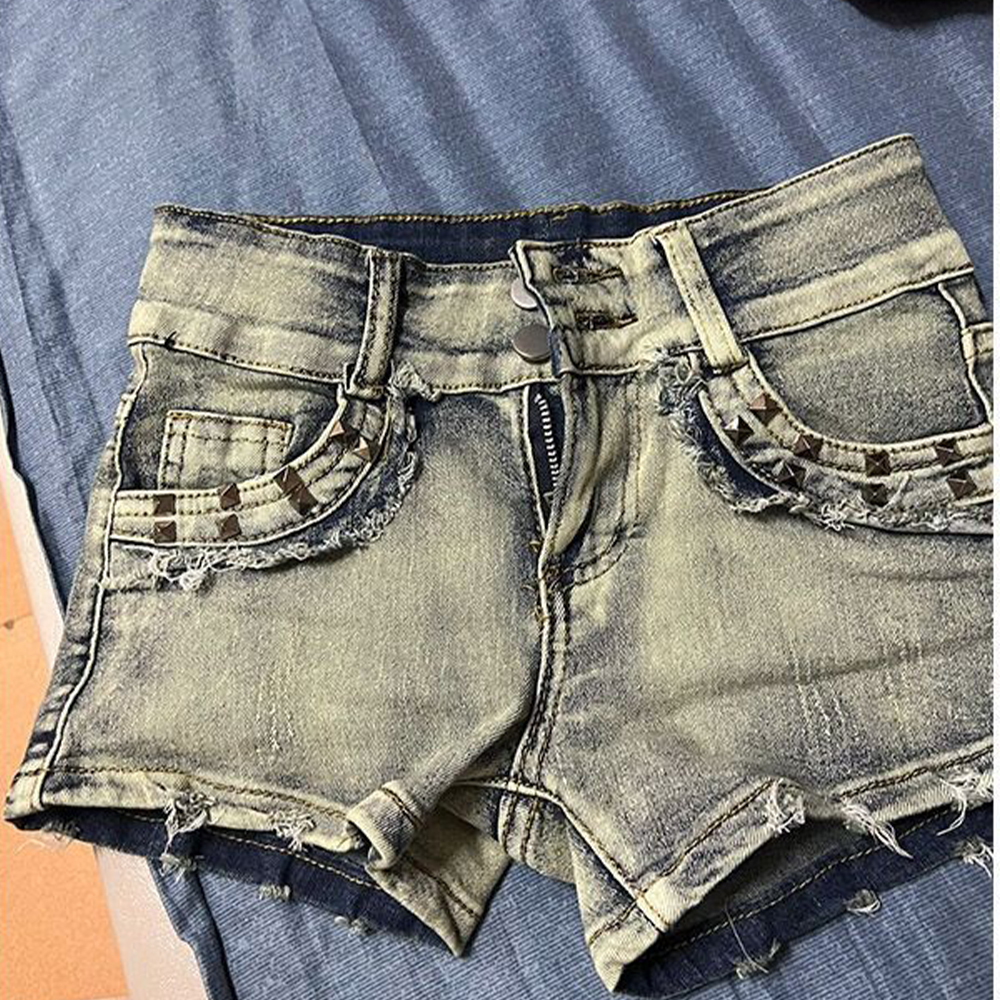 Retroy2K American Rivet Shorts - Girl Fashion Street 리뷰 및 가격