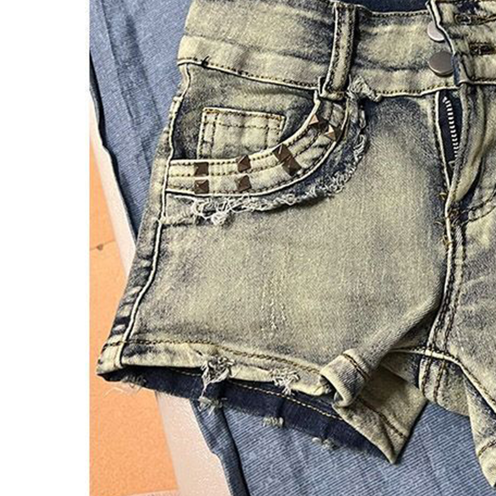 Retroy2K American Rivet Shorts - Girl Fashion Street 리뷰 및 가격