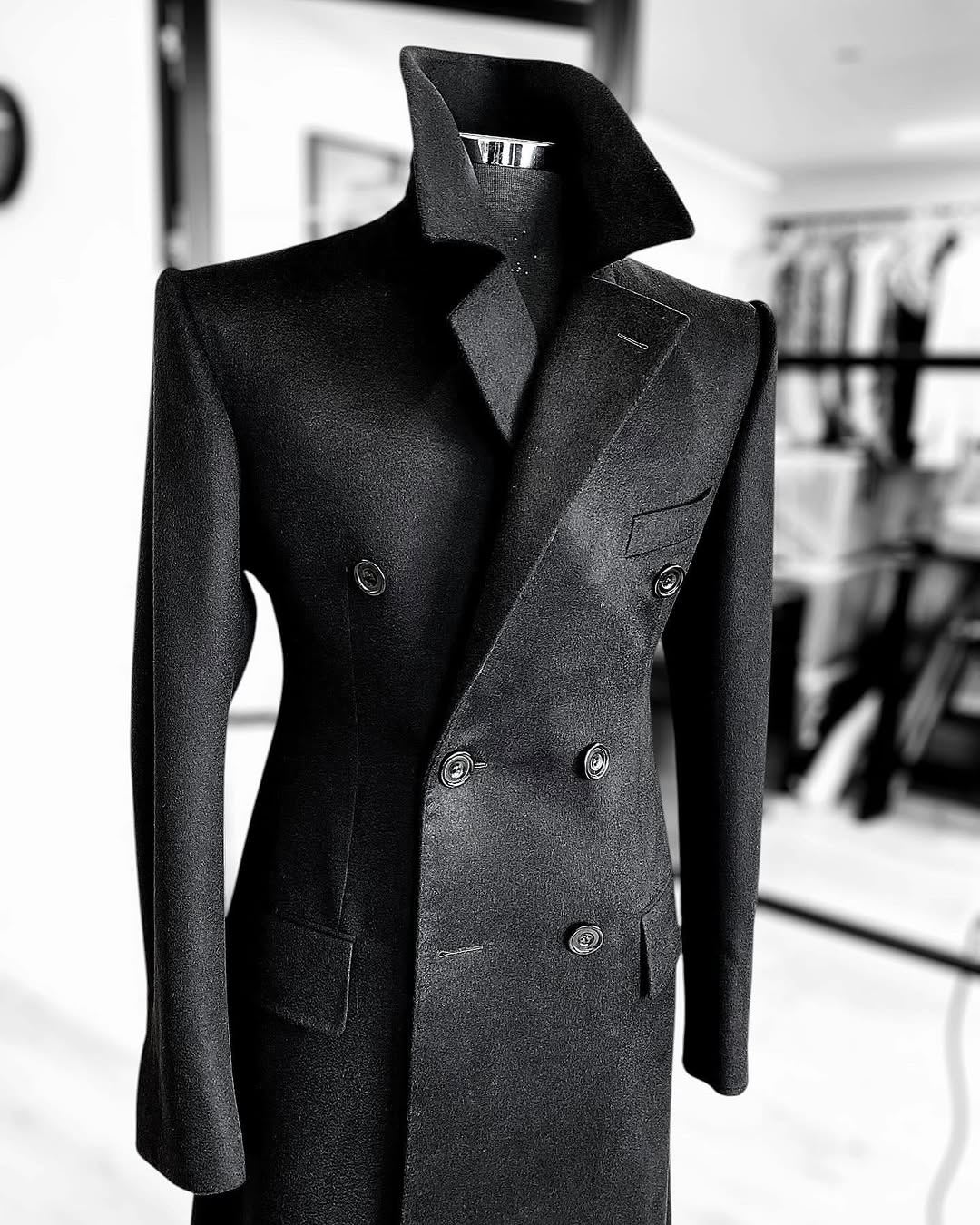 Fashion Woolen Blend Coat Men  - Street Fashion Shanghai 리뷰 및 가격