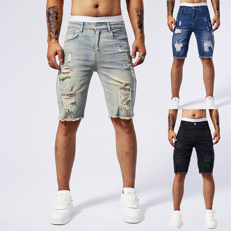 2025 Summer New Men's Ripped D - Street Fashion Men 2025 리뷰 및 가격