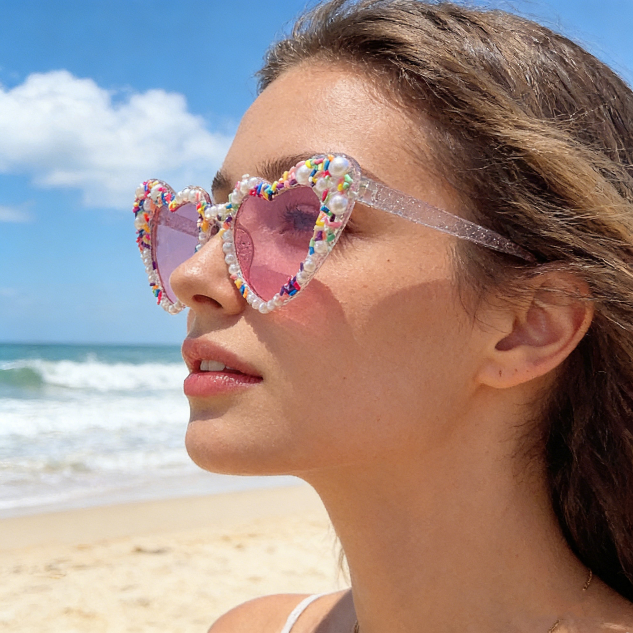 Heart Design Sunglasses Pc Mat - Street Fashion Events 리뷰 및 가격