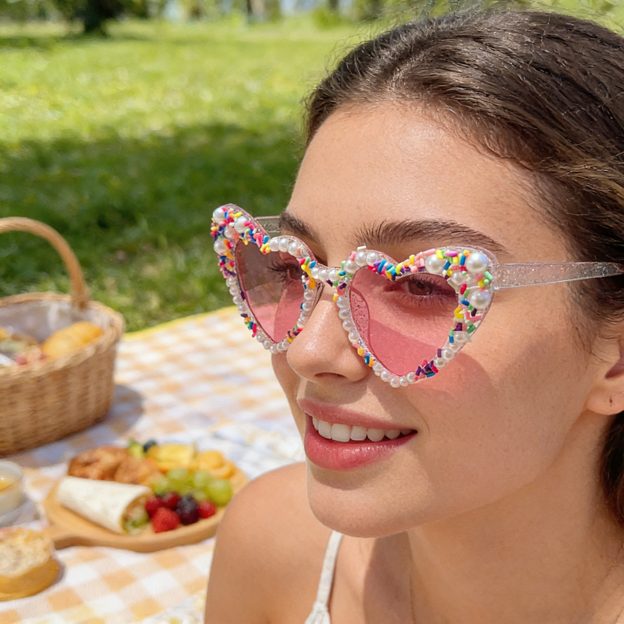 Heart Design Sunglasses Pc Mat - Street Fashion Events 리뷰 및 가격