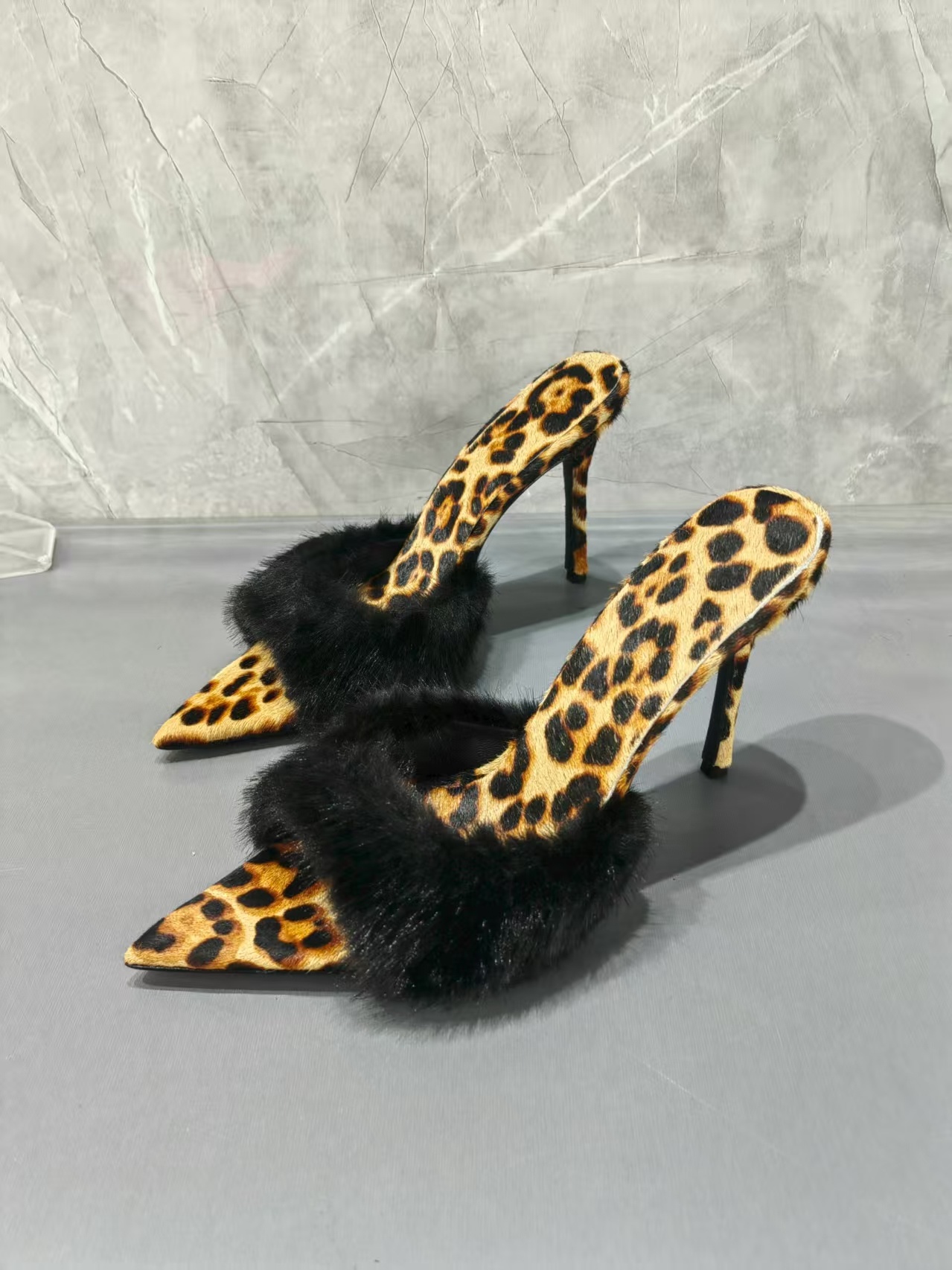 Leopard Print Fur Trim Women S - Street Fashion Lady 리뷰 및 가격