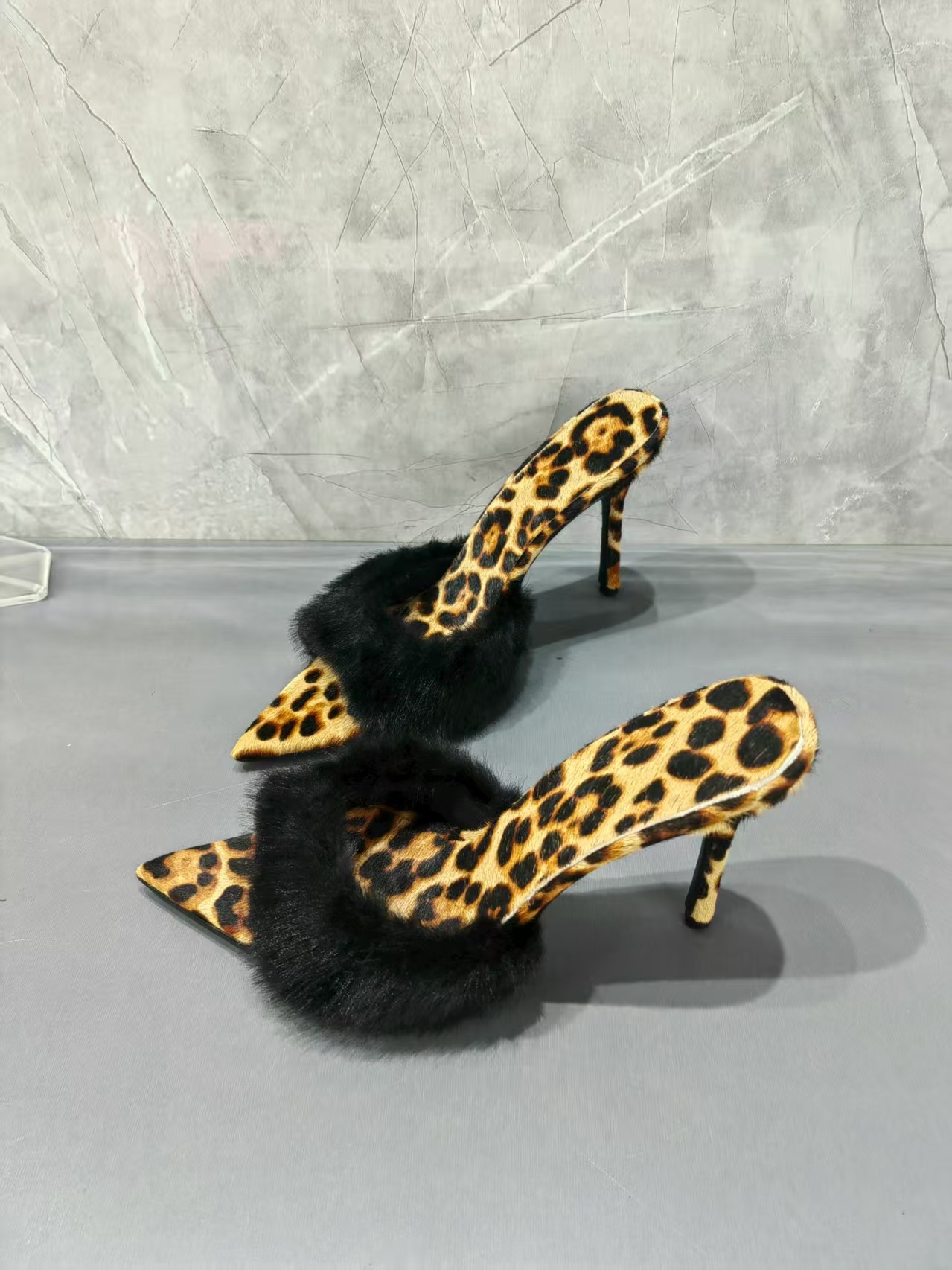 Leopard Print Fur Trim Women S - Street Fashion Lady 리뷰 및 가격
