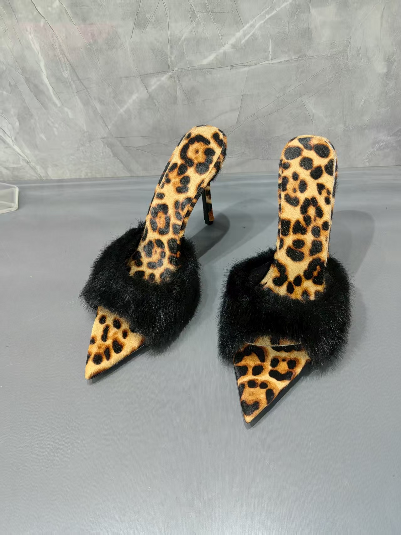 Leopard Print Fur Trim Women S - Street Fashion Lady 리뷰 및 가격