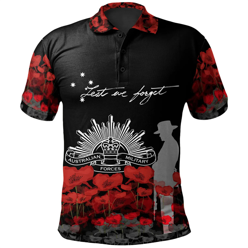 Lest We Forget Anzac Day Polo  - Street Fashion Men 2025 리뷰 및 가격