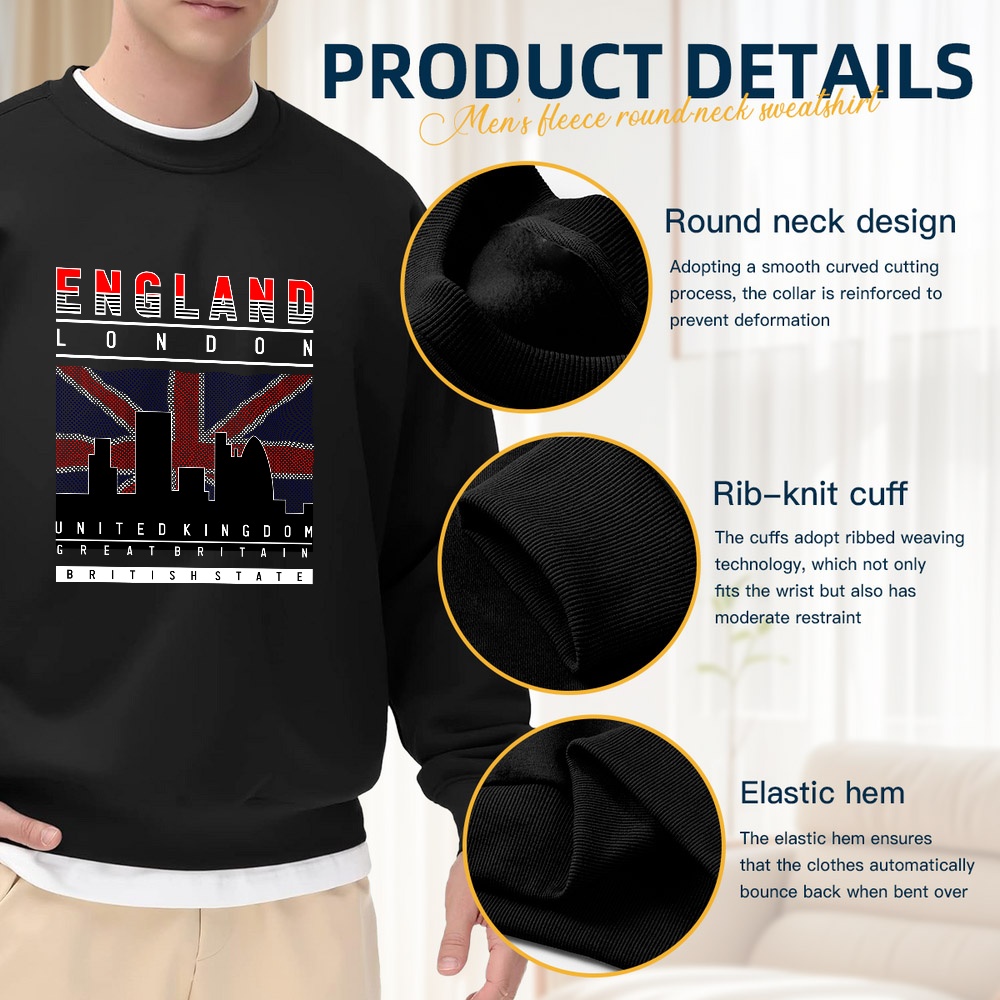 Men's Black Crew Neck Pullover - Street Fashion In London 리뷰 및 가격