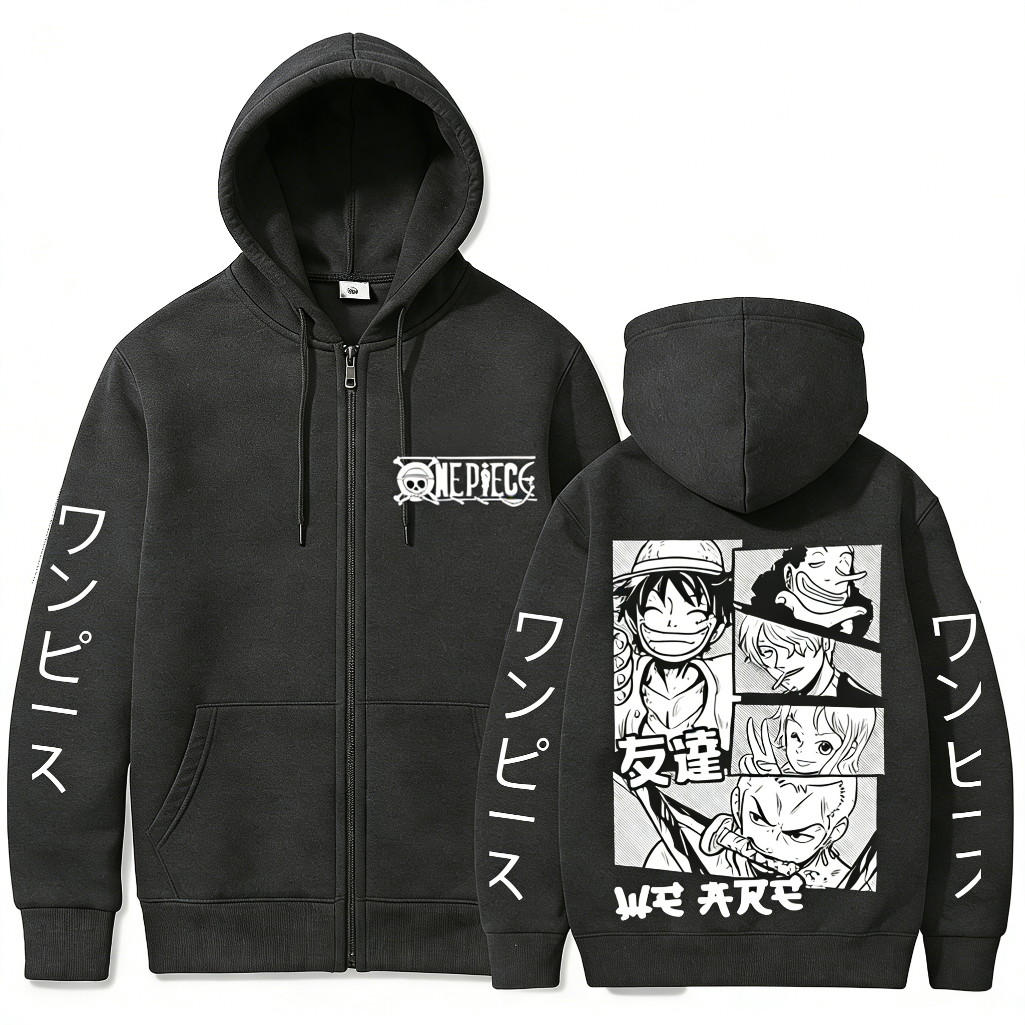 One Piece Anime Hoodie Zip Up  - Graphic Hoodie Streetwear 리뷰 및 가격