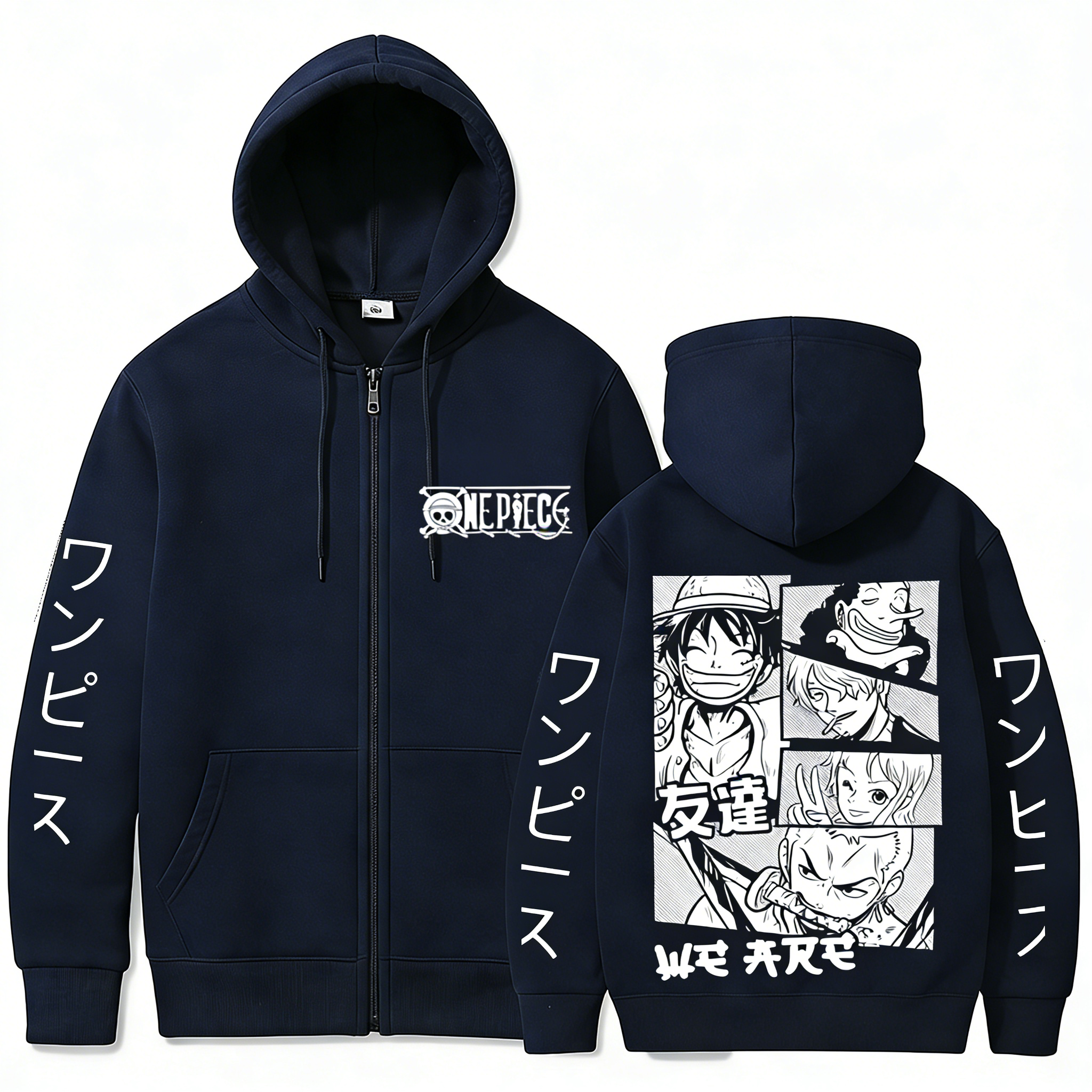 One Piece Anime Hoodie Zip Up  - Graphic Hoodie Streetwear 리뷰 및 가격