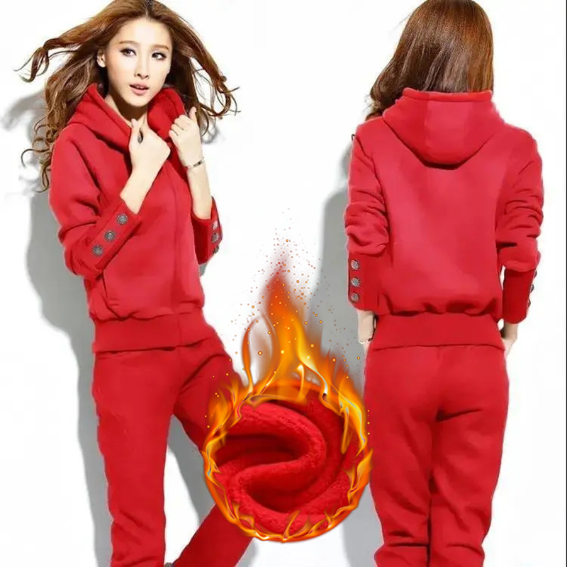 Winter 2 Pieces Sets Hooded Pl - Street Fashion Korean 리뷰 및 가격