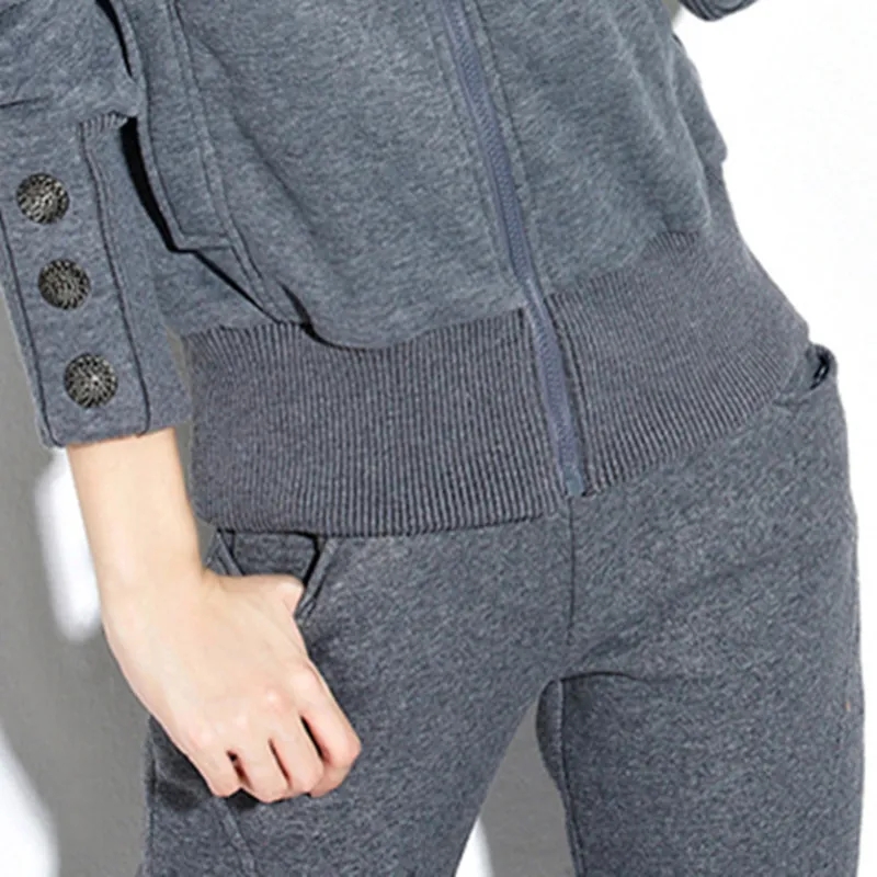 Winter 2 Pieces Sets Hooded Pl - Street Fashion Korean 리뷰 및 가격