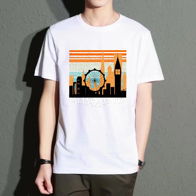 Men's Black Round-Neck Short-S - Street Fashion In London 리뷰 및 가격