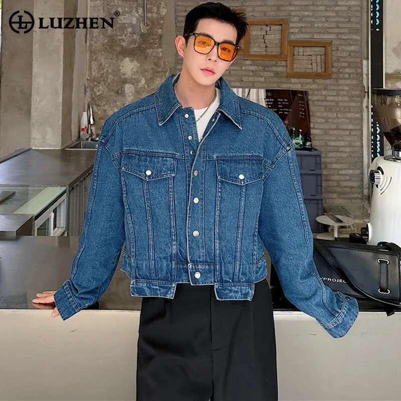 LUZHEN Personality Denim Short - Street Fashion Men 2025 리뷰 및 가격