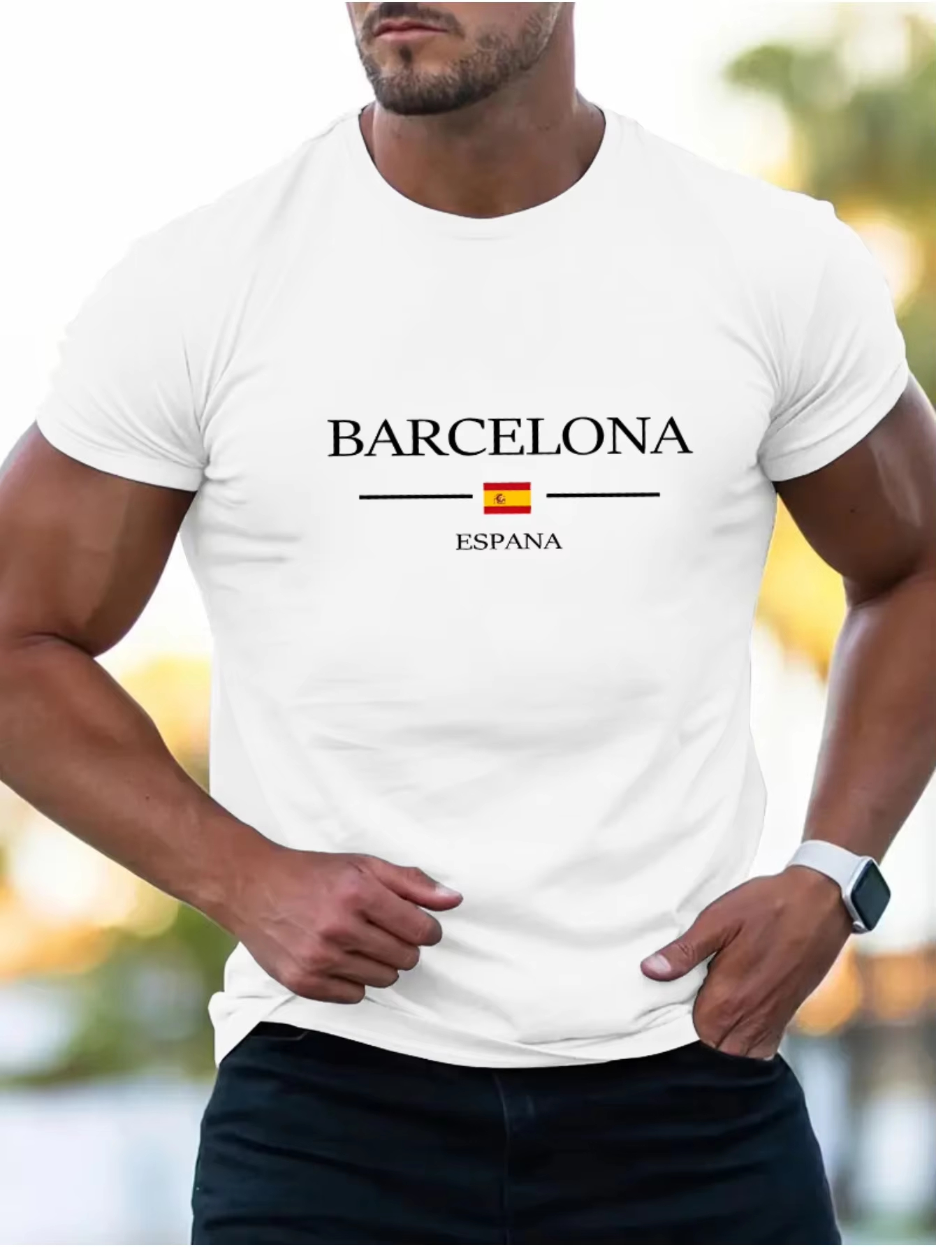 Summer Men's Casual Loose Barc - Street Fashion Barcelona 리뷰 및 가격