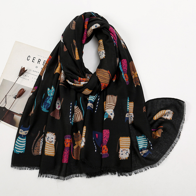 Hot Selling Cat and Dog Printe - Street Fashion Hijab 리뷰 및 가격