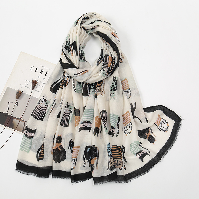 Hot Selling Cat and Dog Printe - Street Fashion Hijab 리뷰 및 가격