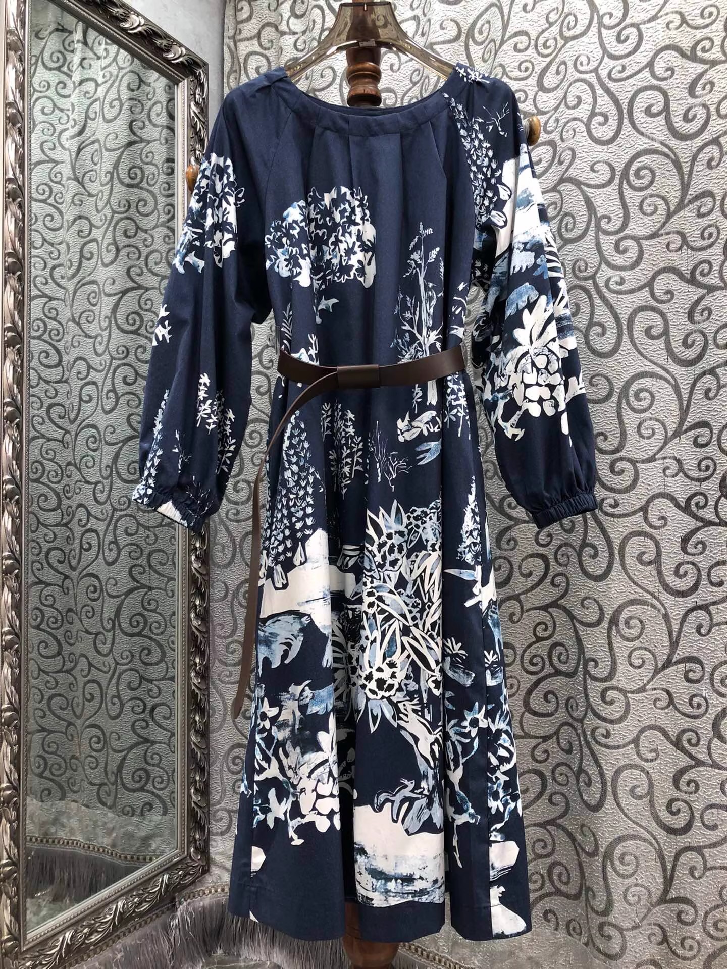 Vintage Print Dress 2025 Autum - Street Fashion Events 리뷰 및 가격