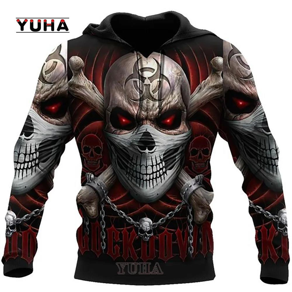 3D Printed Skull Graphics Men' - Graphic Hoodie Streetwear 리뷰 및 가격