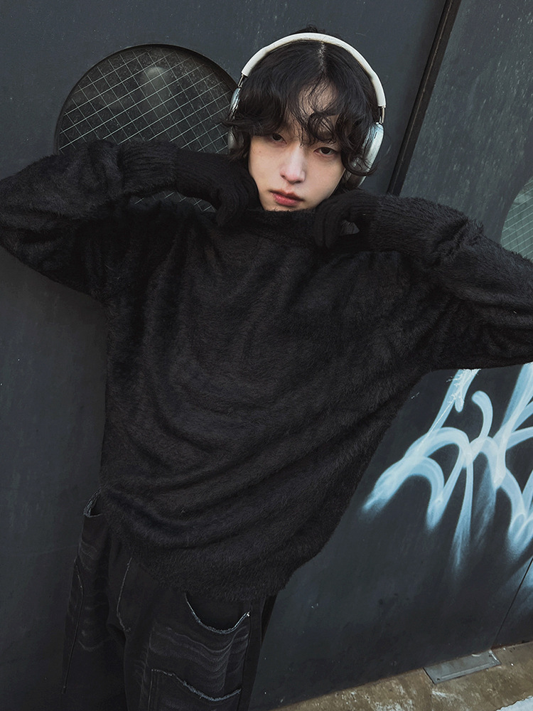 Fur Collar Pullovers Rock Mens - Street Fashion In London 리뷰 및 가격