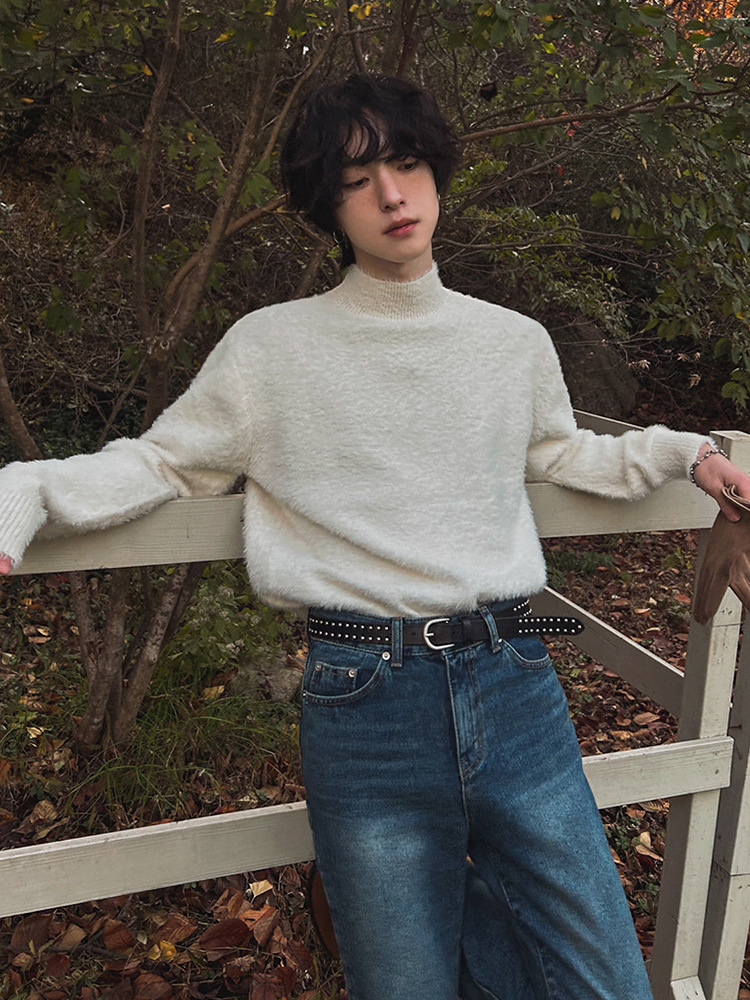 Fur Collar Pullovers Rock Mens - Street Fashion In London 리뷰 및 가격