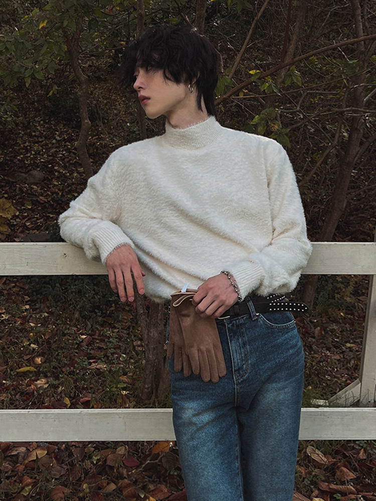 Fur Collar Pullovers Rock Mens - Street Fashion In London 리뷰 및 가격