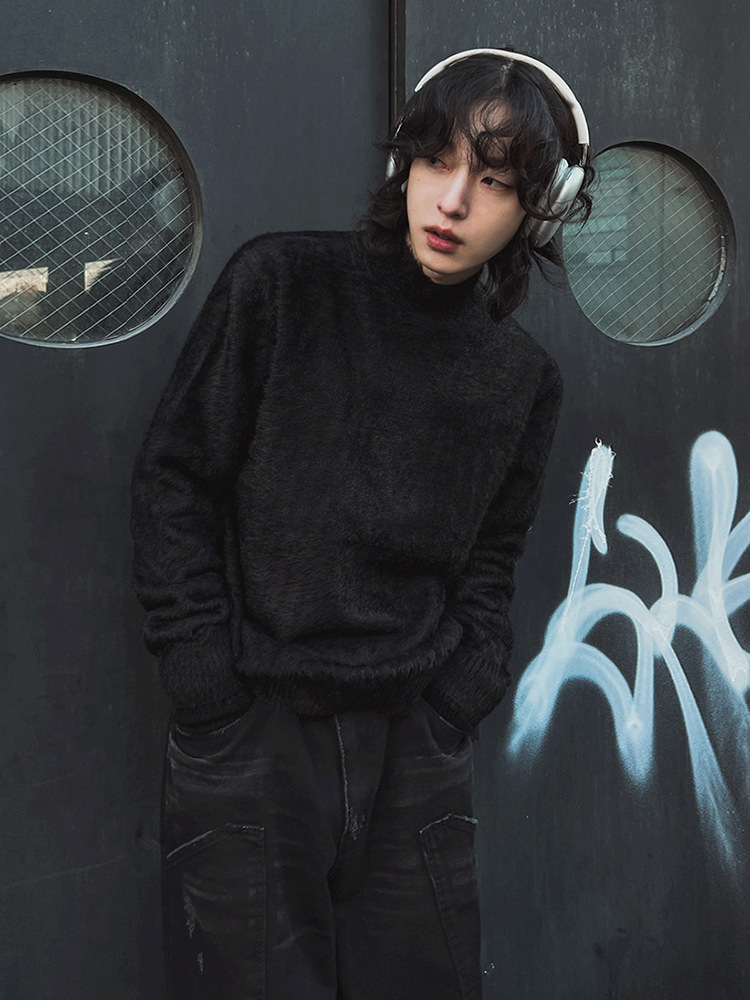 Fur Collar Pullovers Rock Mens - Street Fashion In London 리뷰 및 가격
