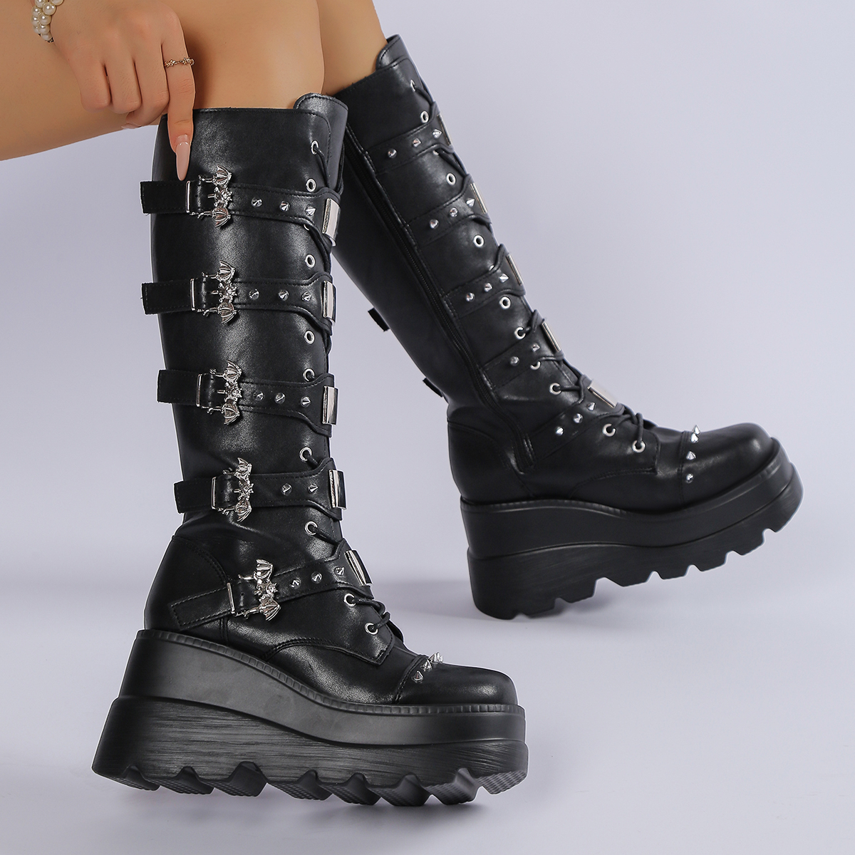 New Ladies Goth Platform Boots - Street Fashion Lady 리뷰 및 가격