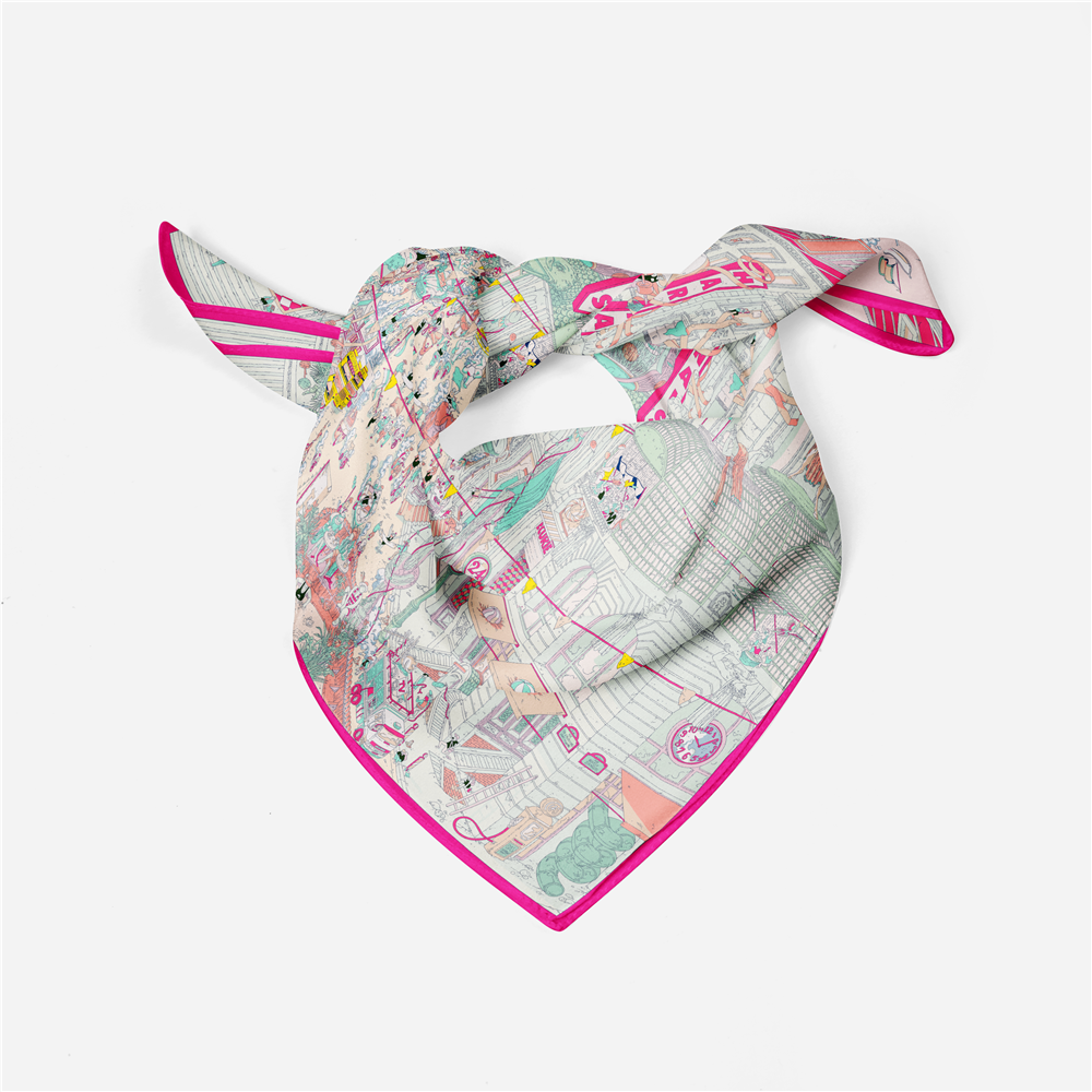 Twill Silk Scarf Woman Commerc - Street Fashion Hijab 리뷰 및 가격