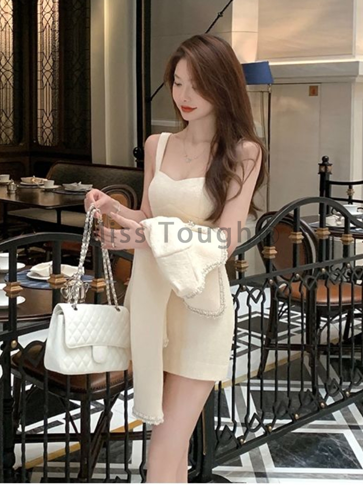 Frence Elegant Two Piece Set W - Street Fashion Korean 리뷰 및 가격