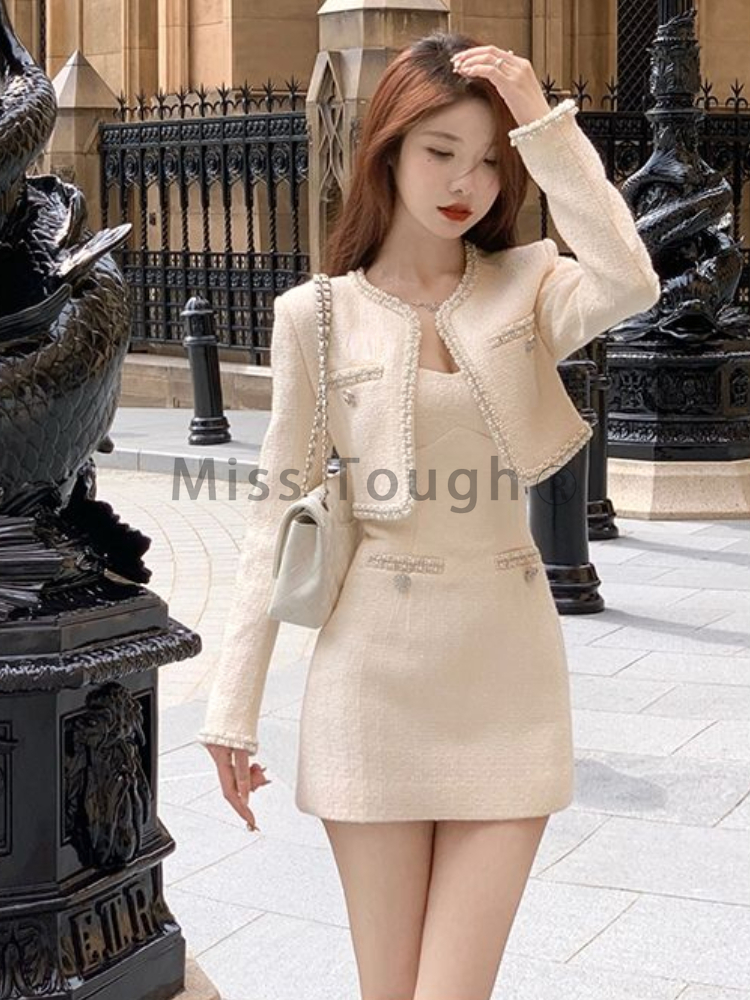 Frence Elegant Two Piece Set W - Street Fashion Korean 리뷰 및 가격
