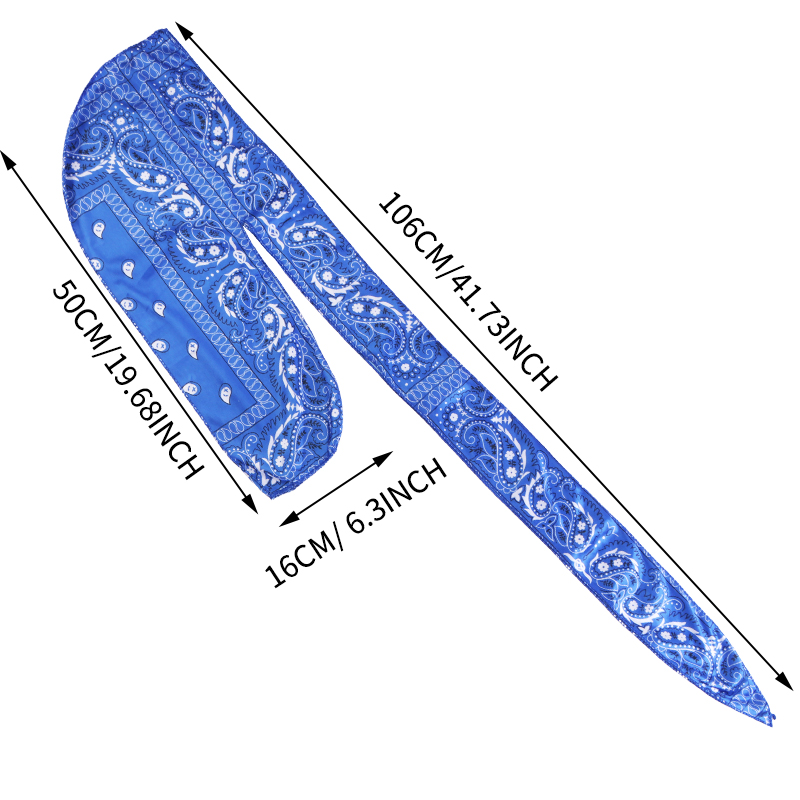 Amoeba Print Silky Durag Banda - Street Fashion Hijab 리뷰 및 가격