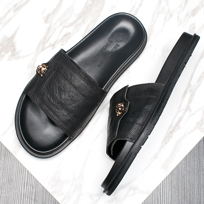 2025 New Genuine Leather Slipp - Street Fashion Men 2025 리뷰 및 가격