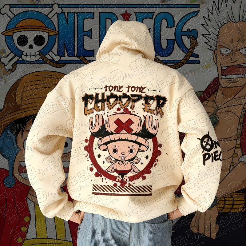 One Piece Anime Chopper Pullov - Graphic Hoodie Streetwear 리뷰 및 가격