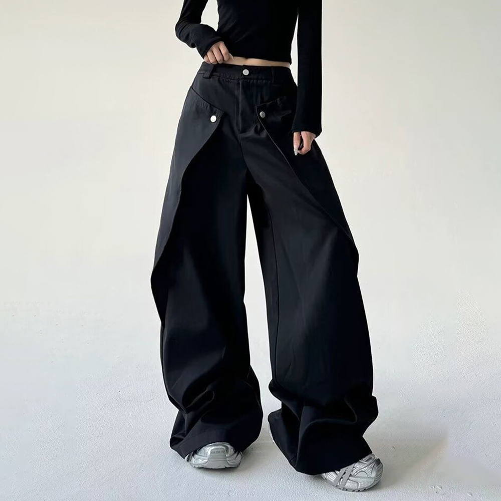 Mens Trousers Stitching Double - Street Fashion Men 2025 리뷰 및 가격