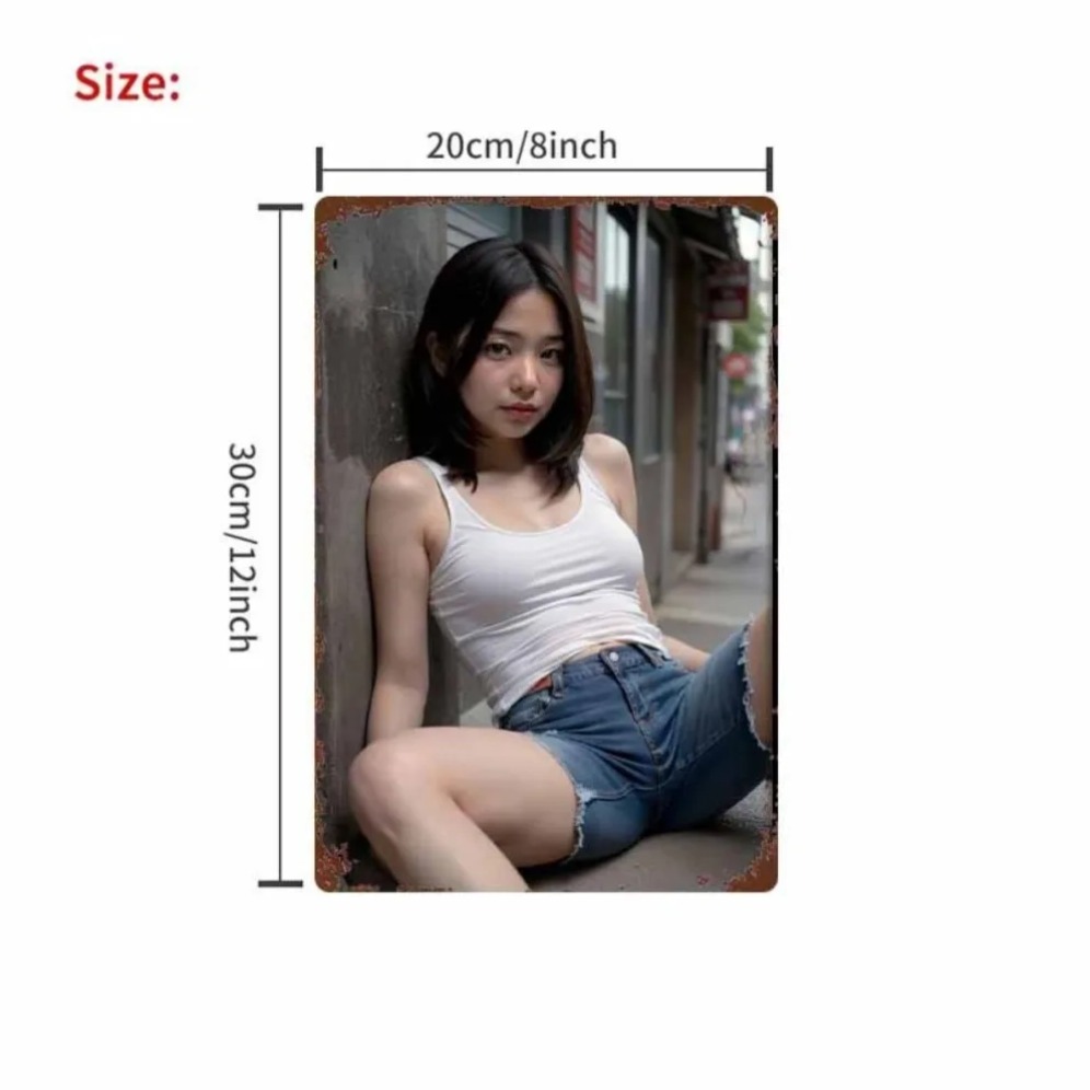 New Trendy HD Metal Wall Art - - Asian Street Fashion Girls 리뷰 및 가격