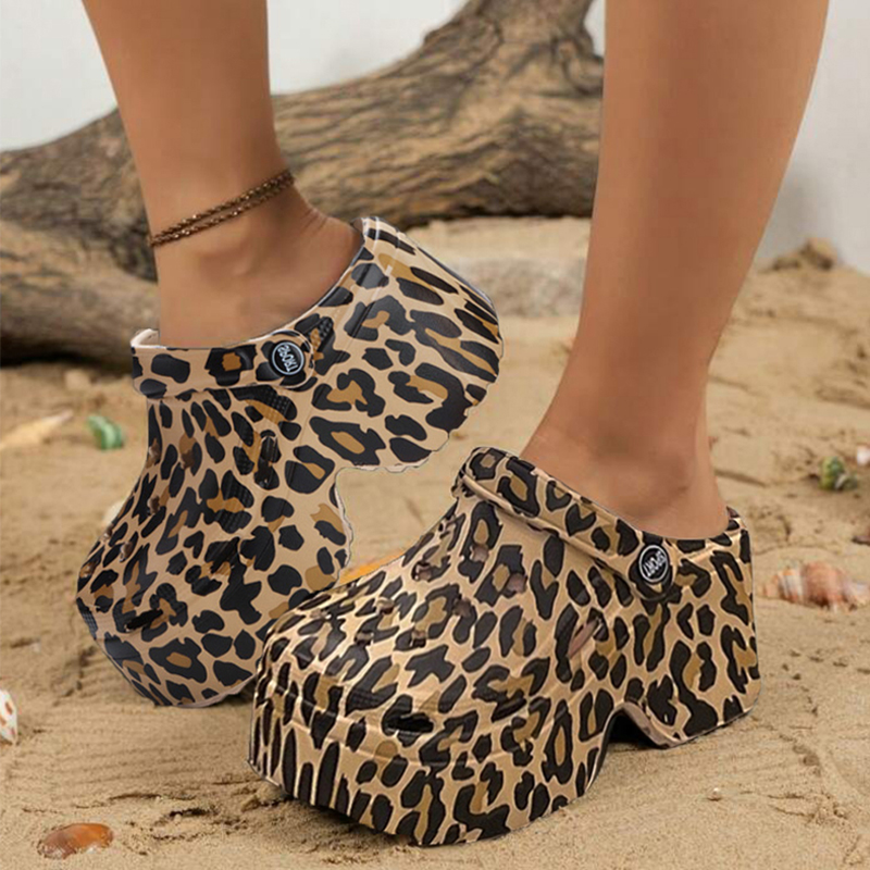 Leopard Platform Clogs for Wom - Girl Fashion Street 리뷰 및 가격