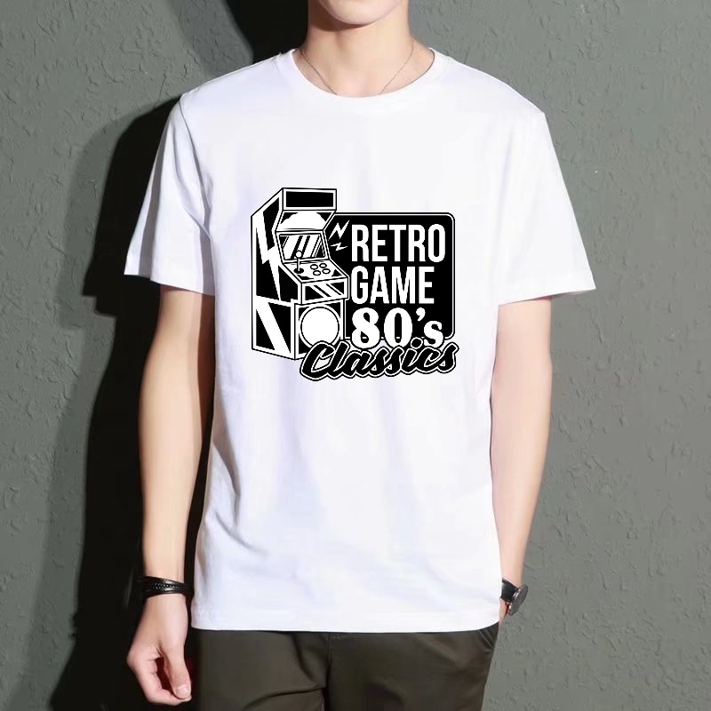 Men's Black Round-Neck Short-S - Street Fashion Game 리뷰 및 가격